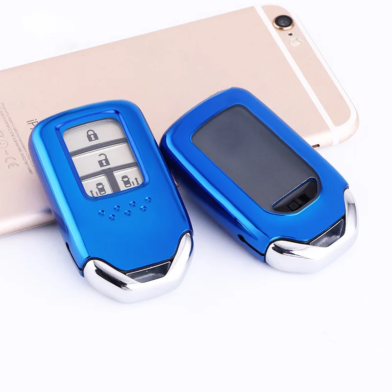 Чехол для автомобильных ключей мягкий ТПУ чехол Honda Civic Accord брелок автомобиля