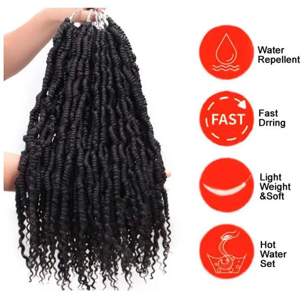 Страсть Весна Твист волосы Омбре твист вьющиеся Вязание крючком предварительно