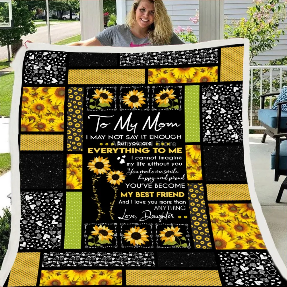 

Letter Blanket Gifts To Mother Mom 3D Print Throw Fleece Blanket For Beds Fleece Bedspread Home Textiles Luxury Warm Soft