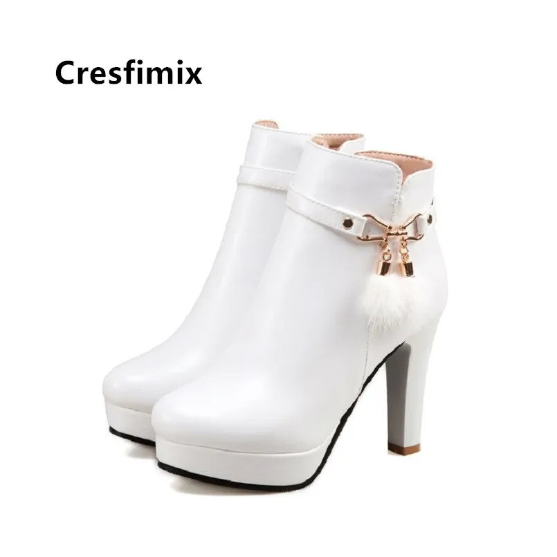 Женские ботинки Martin Cresfimix из белой искусственной кожи с боковой молнией на