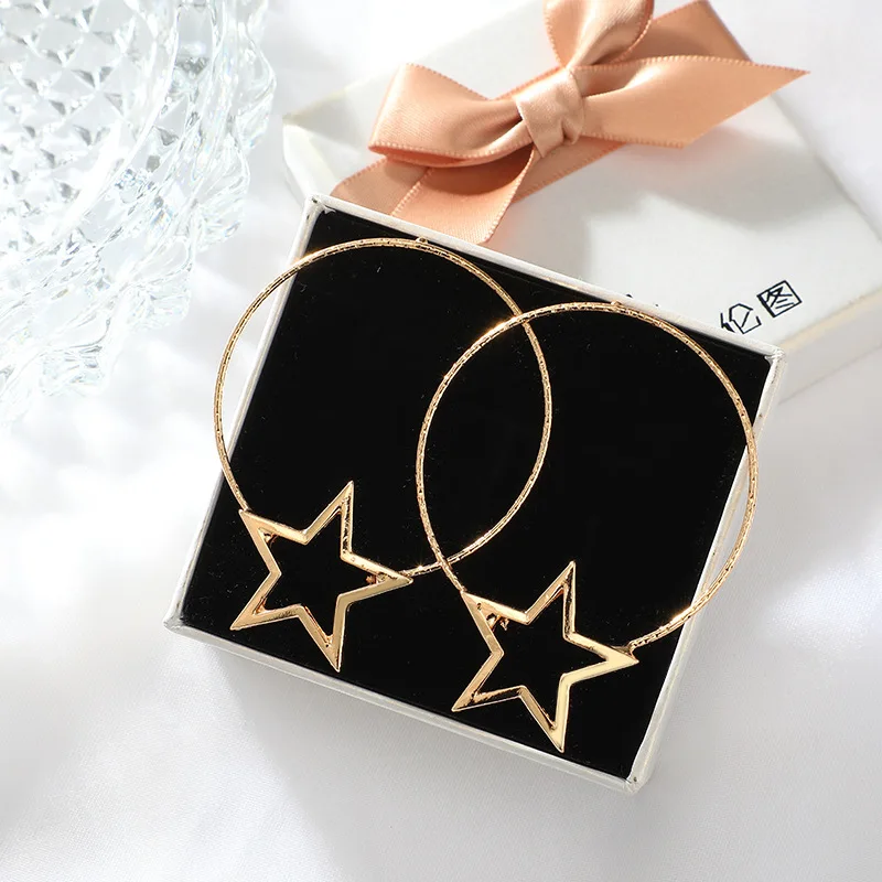 1 пара новая мода золотые серьги в форме Луны простые этнические ювелирные