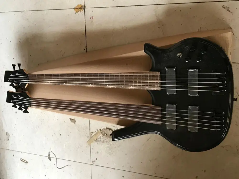 Гитара с двумя горлышками 5 струн басов 1 гриф ладами и без Лада в наличии доставка