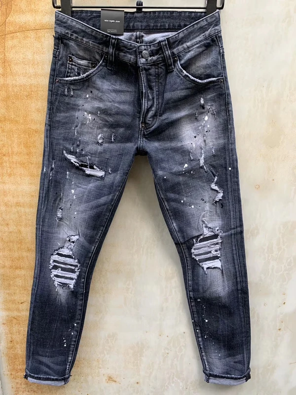 

NEW Men Jeans Ripped for Men Skinny DSQ D2 Jeans Pants Men Jeans Zipper Outwear Man Pants 1 order