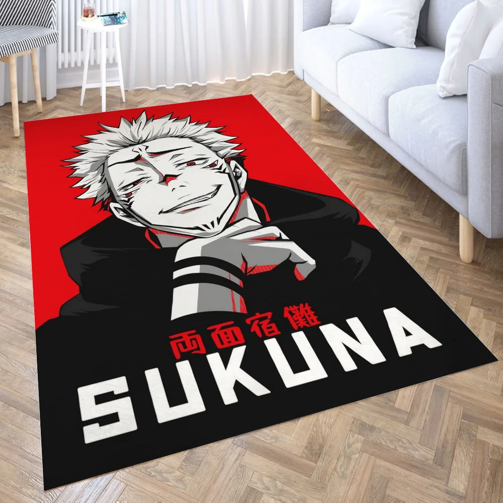 Sukuna Carpet for Living Room 3D Hall Furniture Floor Mat Bath Anime Area Rug Teenager Bedroom Decora
