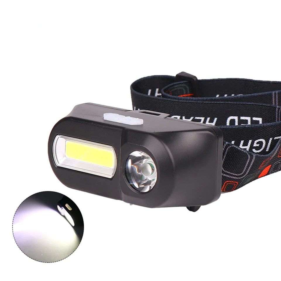 

USBcharging camping headlight fishing headlight flashlight flashlight portable mini XPE+COB LED headlight super bright headlight