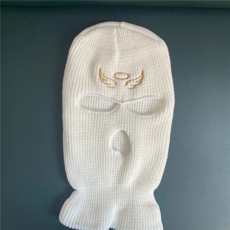 Балаклава с вышивкой в виде демона из бычьего рога маска на все лицо лыжная 3