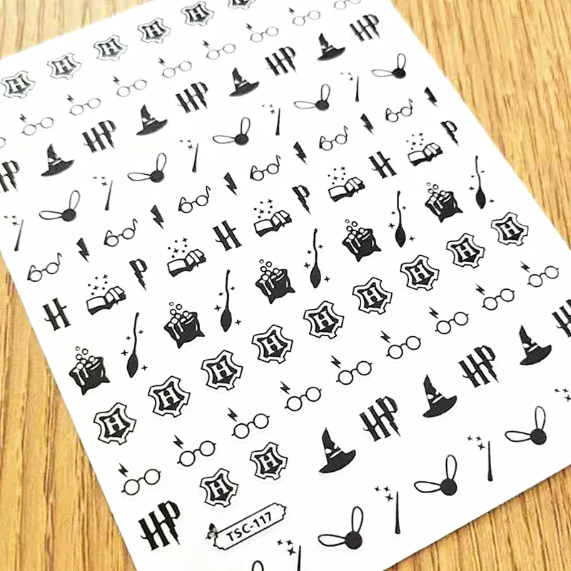 

Newest TSC series 117 design 3d nail sticker decal export Japan rhinestiones DIY decorations for nail wraps