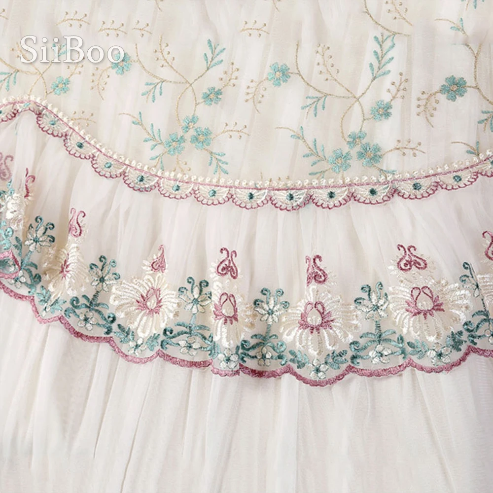 Роскошный сетчатый кружевной Вертикальный чехол с цветочной вышивкой для