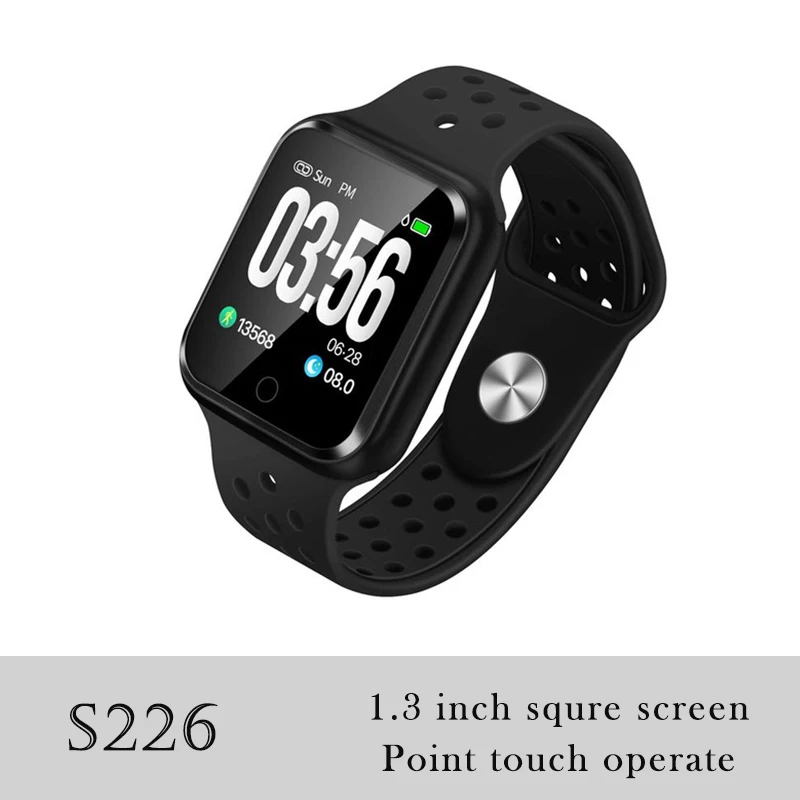 S226 Black 696 LJL08 0,9" TFT цветной шагомер браслет A6 умный Браслет пульсометр кровяное давление Водонепроницаемый Фитнес-трекер часы M - Цвет: S226 Black
