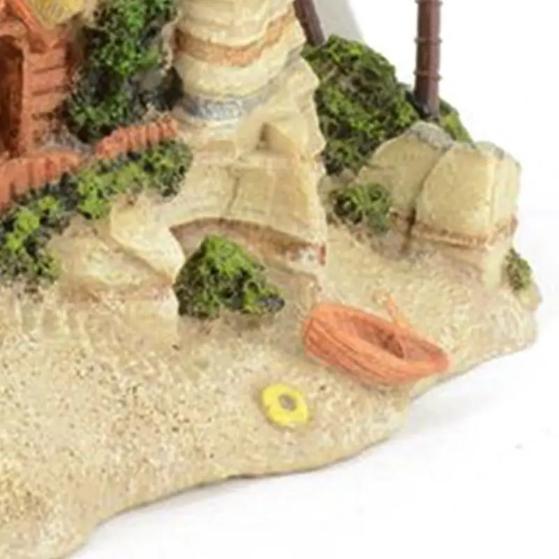 

Creative Beach Coconut Tree House Aquarium Fish Tank Landscaping Decoration