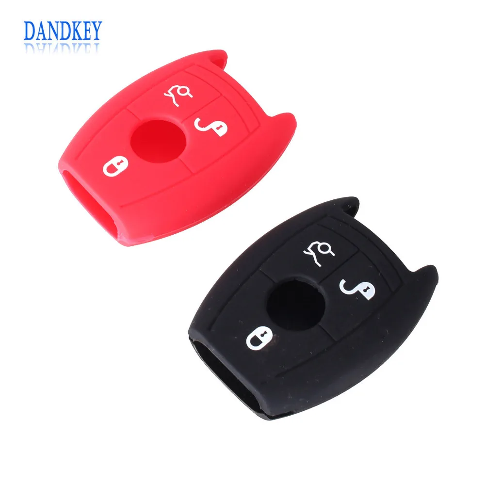 Dandkey 3 buttons Silicone Car Key Cover Case For Mercedes Benz W203 W211 CLK C180 E200 AMG C E S Protector | Автомобили и