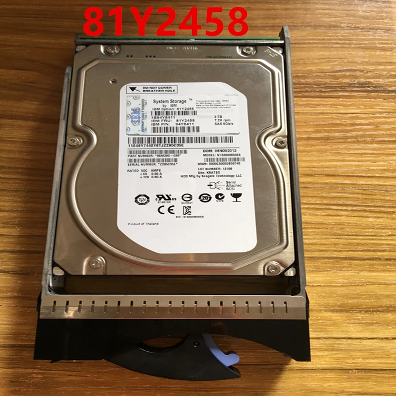 

Original New HDD For IBM DS470 DS5020 3TB 3.5" SAS 6 GB/s 128MB 7200RPM For Internal HDD For Server HDD For 81Y2458 94Y8411