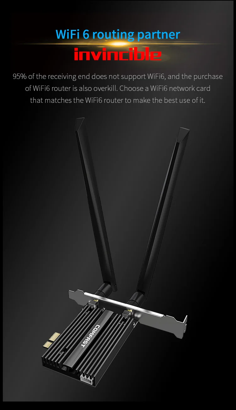 Двухдиапазонный беспроводной адаптер 3000 Мбит/с Wi-Fi 6 Intel AX200 PRO 2 4G/телефон сетевая