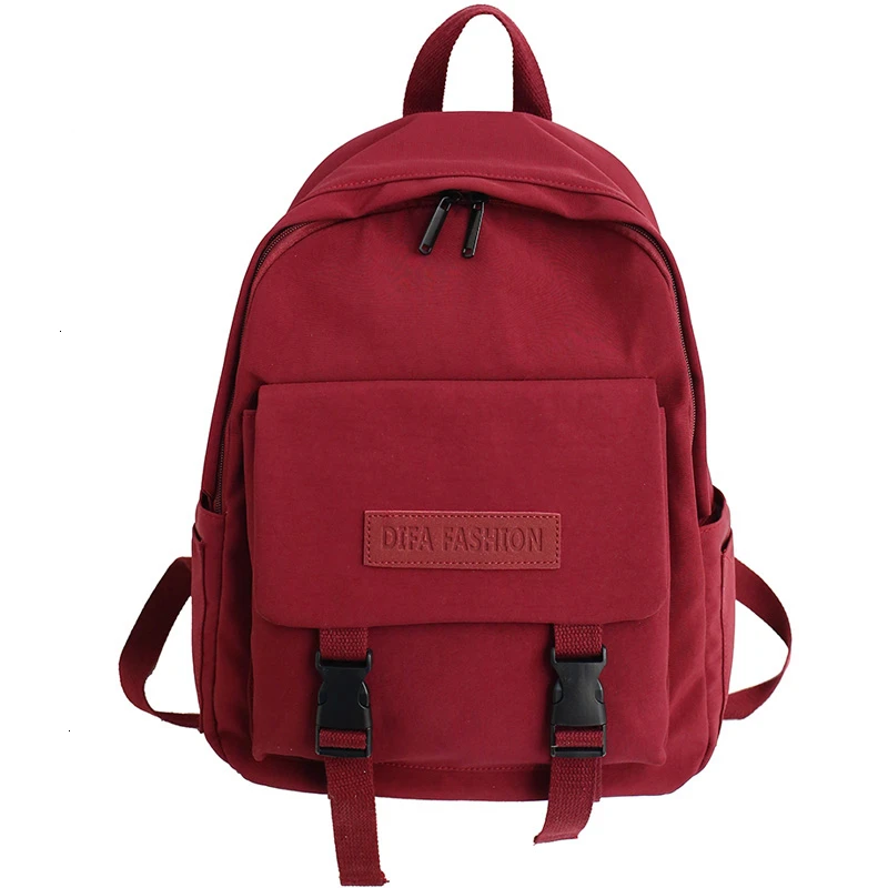 

LUYO Fashion Buckle Women Backpack Girl Waterproof Nylon Schoolbag For Teenagers Girls Bookbag Mochilas Mochila Bagpack Rugzak