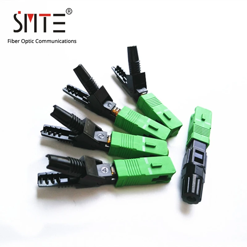 100pcs/lot Splicer SC APC single mode 60mm APCNPFG 8802-TLC/3 XF-5000-0322-3 Fast Connector SC/APC 0.2dB SM fiber optic | Мобильные