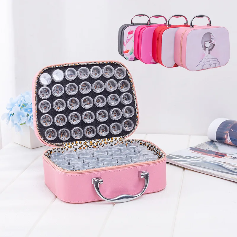 

4 цвета, 24/70 бутылок для алмазной живописи, аксессуары для вышивки крестиком, ящик для инструментов, контейнер, сумка для хранения алмазов, че...