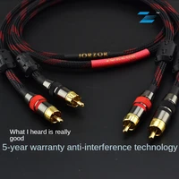 hifi wire double rca cable high quality 4n ofc 2rca male to male professional audio grade for amplifier car dac cd