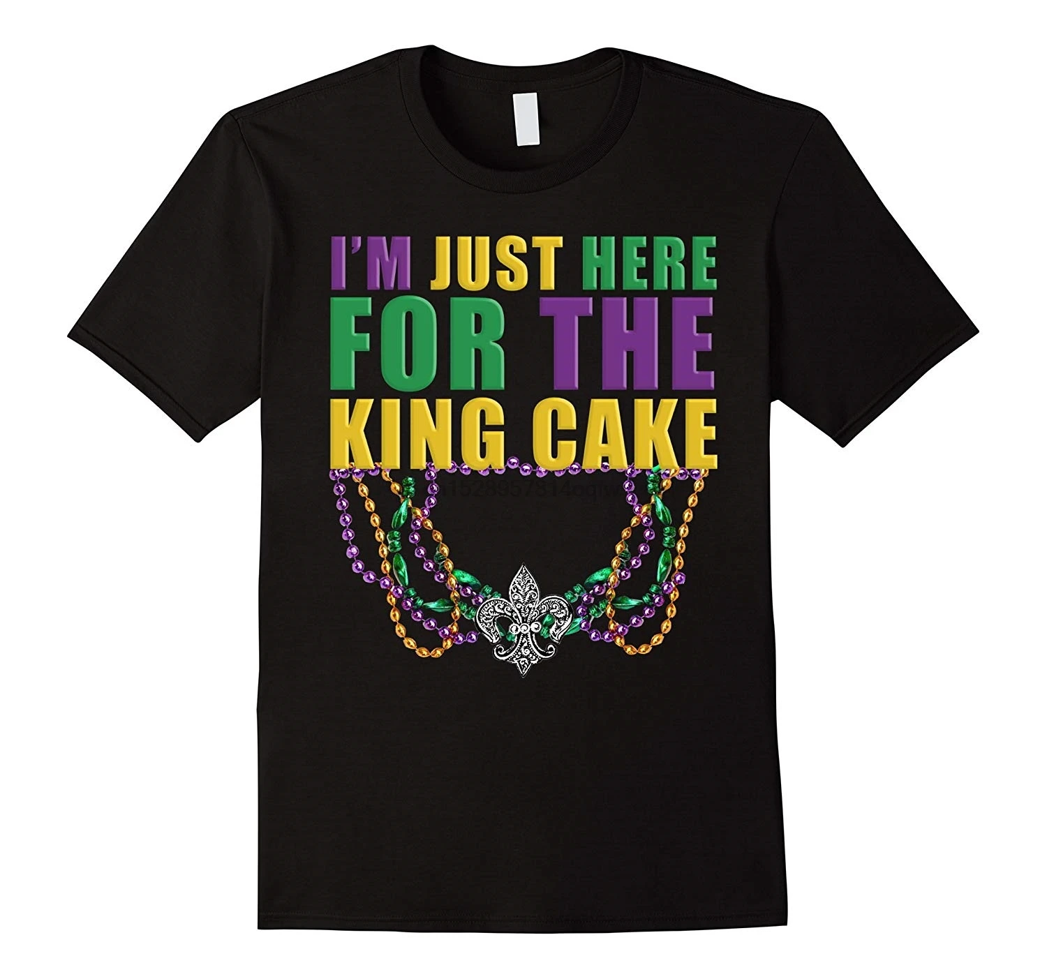 Мужская футболка I'm Just Here For The King Cake Mardi Gras Beads t-shirt-RT женские футболки | одежда