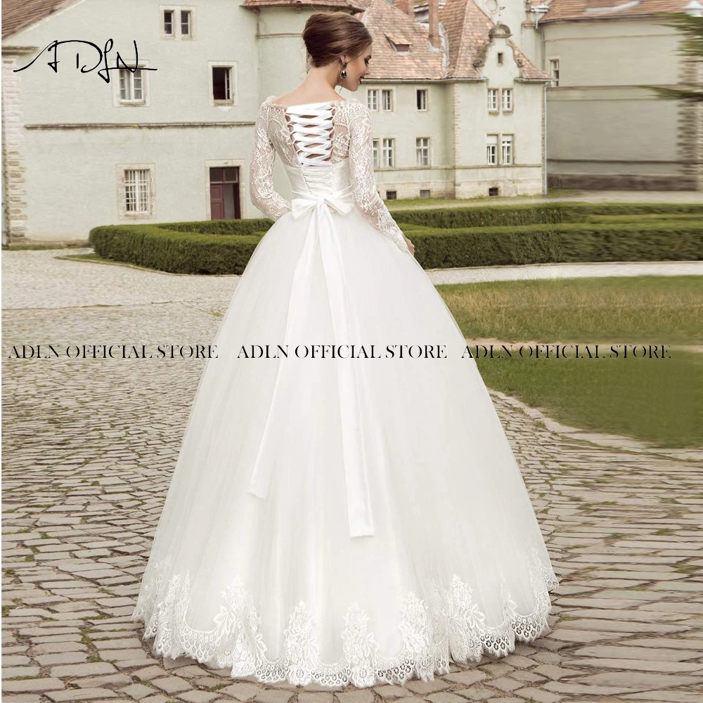 ADLN классическая одежда с длинным рукавом свадебные платья Элегантное бальное