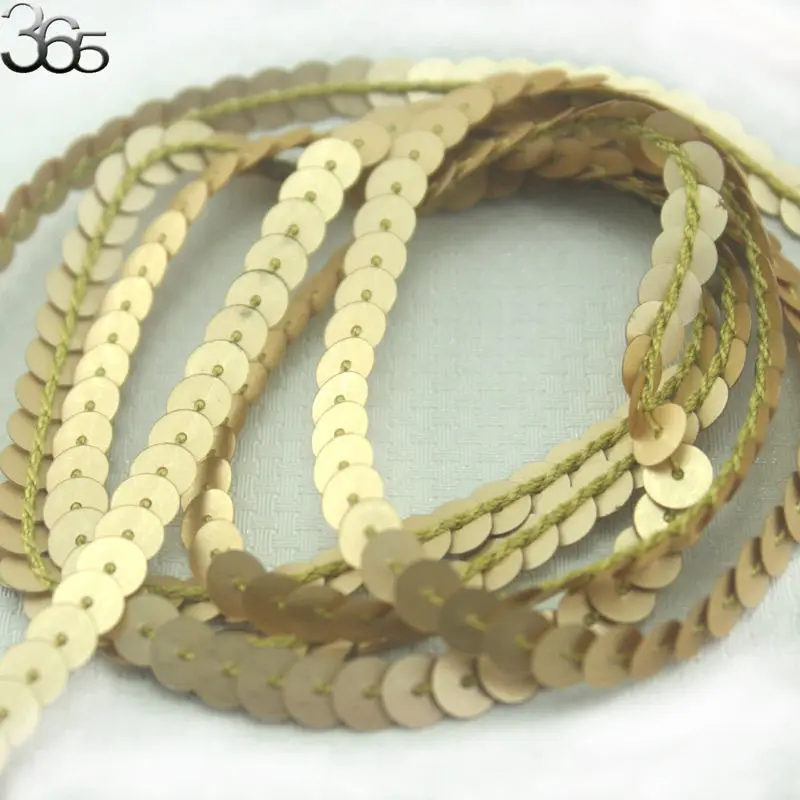 Free Shipping Wholesale 6mm Brown Coin Connect PET Sequin Strip Beads Diy Cloth Decoration Accessories | Украшения и аксессуары