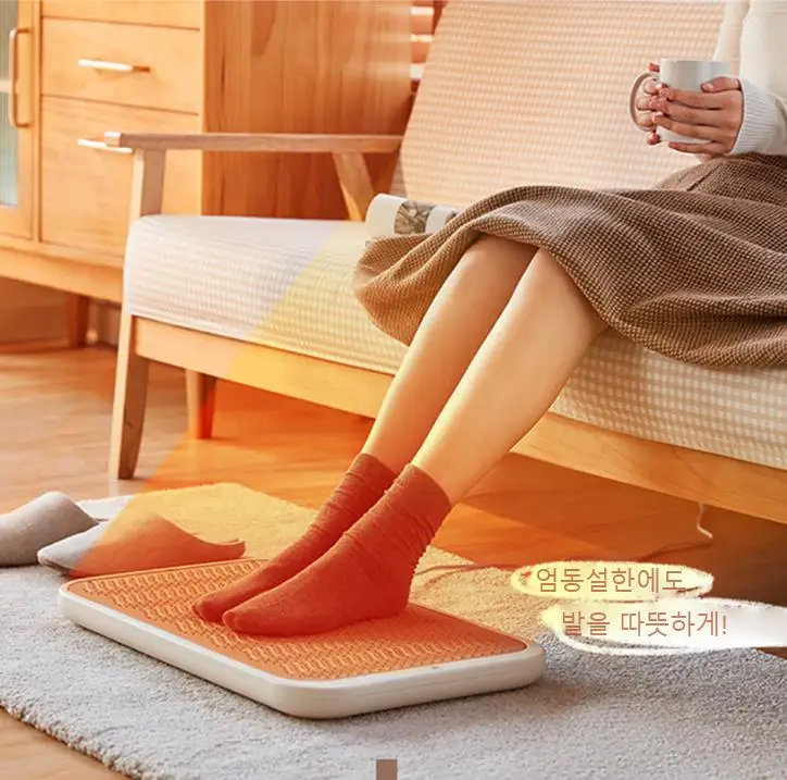 Кожаный нагревательный коврик для ног с рисунком медведя водонепроницаемый