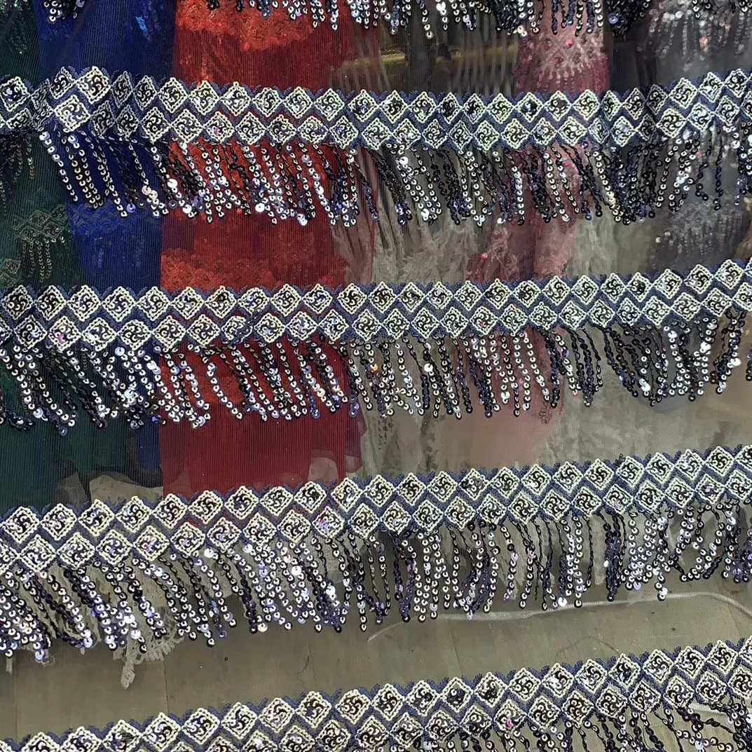 Сетчатая пряжа блестки внешняя торговля одежда сценическое платье тяжелая