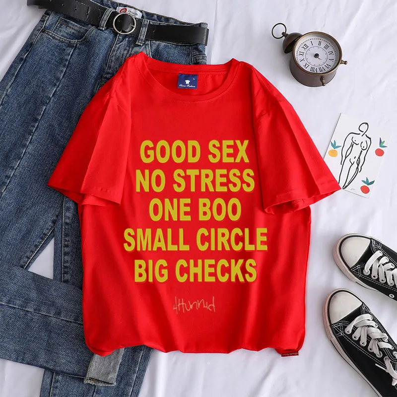 

Ins summer male aesthetic letter printing TeeT-shirt casual Harajuku short-sleeved female card top retro loose female T-shirt