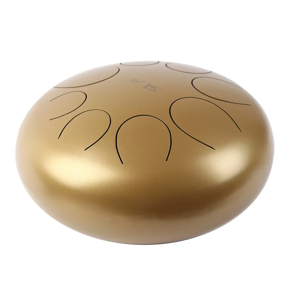 12 дюймов Сталь язык барабан Handpan барабана ручной 8 тонов С Вращающимся барабаном