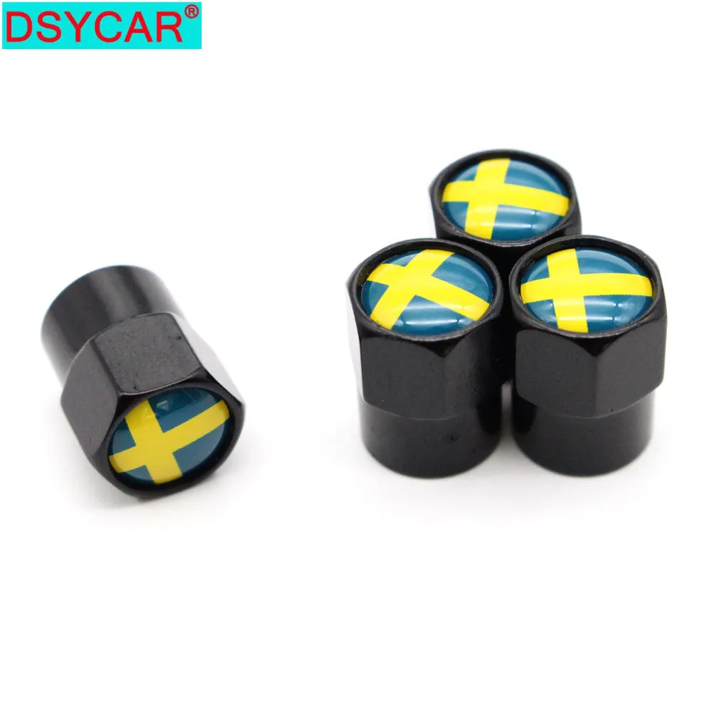 DSYCAR 4 шт./компл. Стайлинг автомобиля алюминиевый сплав/медь Шведский флаг
