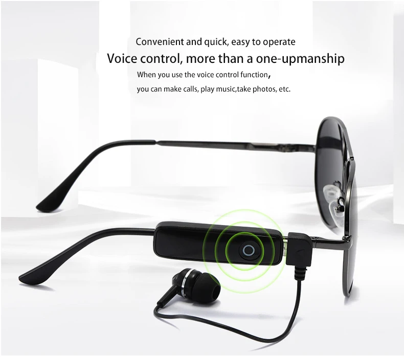 New Brand Designer Intelligent Bluetooth Polarized Sunglasses Men Women Music Driving Sports Headphone Glasses For Man 3047