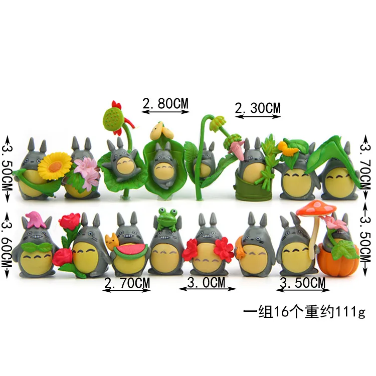 16 шт. фигурки листьев лотоса из аниме Тоторо|Статуэтки и миниатюры| |
