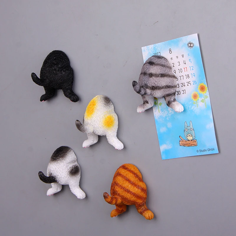 Магнитная застежка для холодильника милый мультяшный Кот с ягодицами кольцо