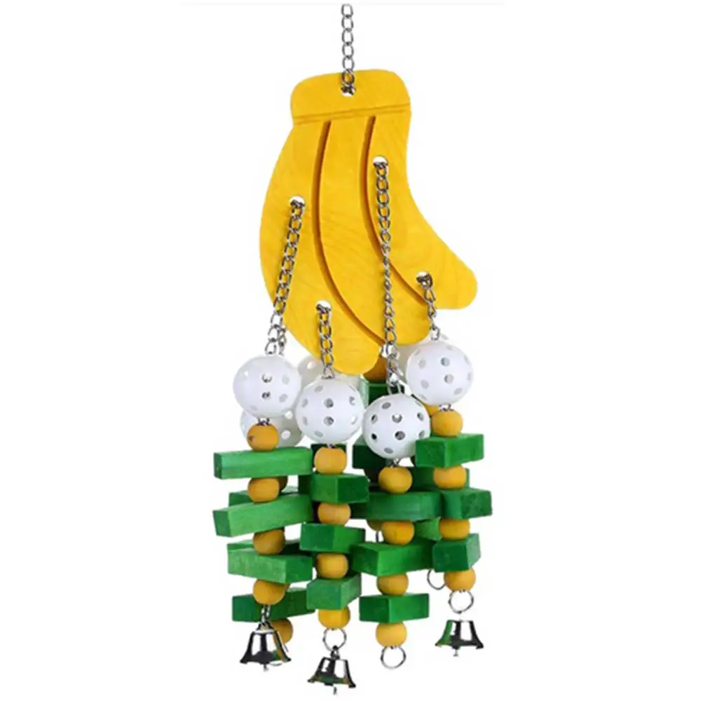 Bird Block Toys with Bells for Medium Parrots and Birds African Grey Cockatoos | Дом и сад