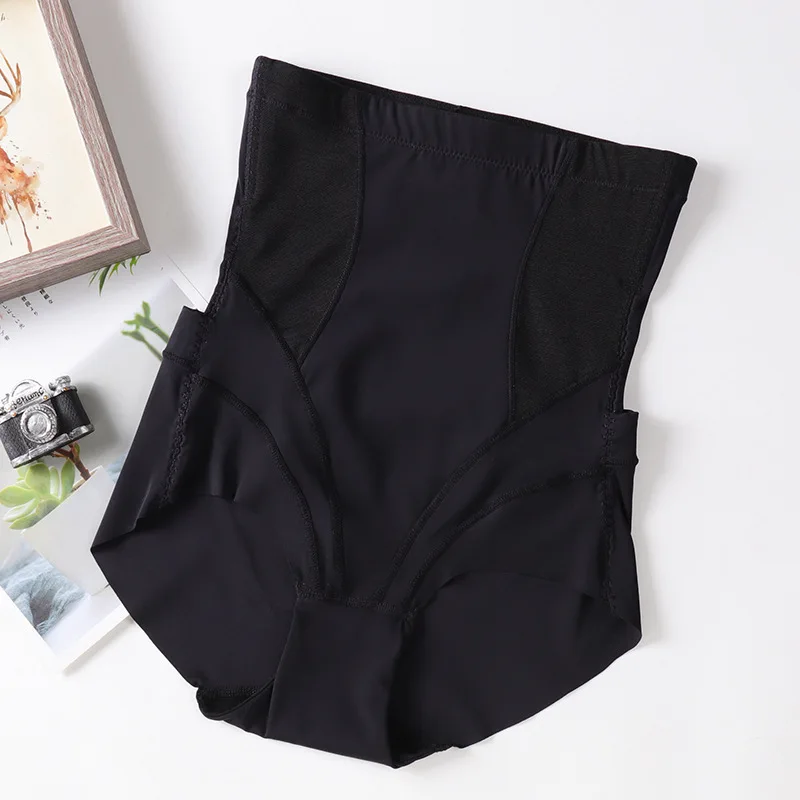 

1 Piece/high-waisted Plus Size Female Postpartum Abdomen and Hips Invisible Tight-fitting Panties Were Thin and Thin Waist Black