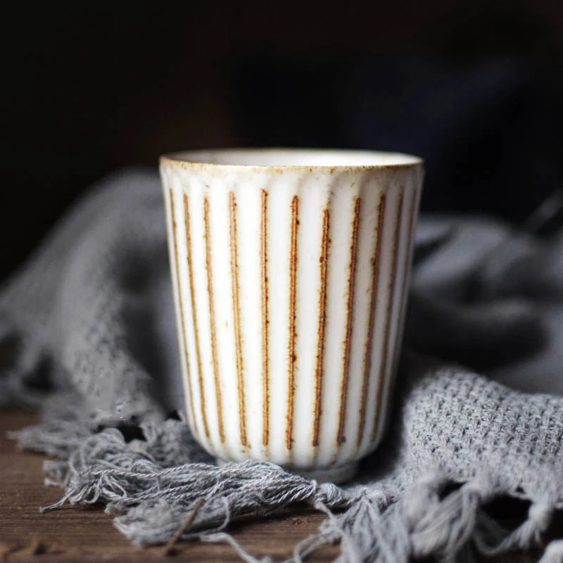 

2021 Hand-made Ceramic Teacup Water Cup Home Breakfast Coffee Cup Office Water Cup Couple Cup