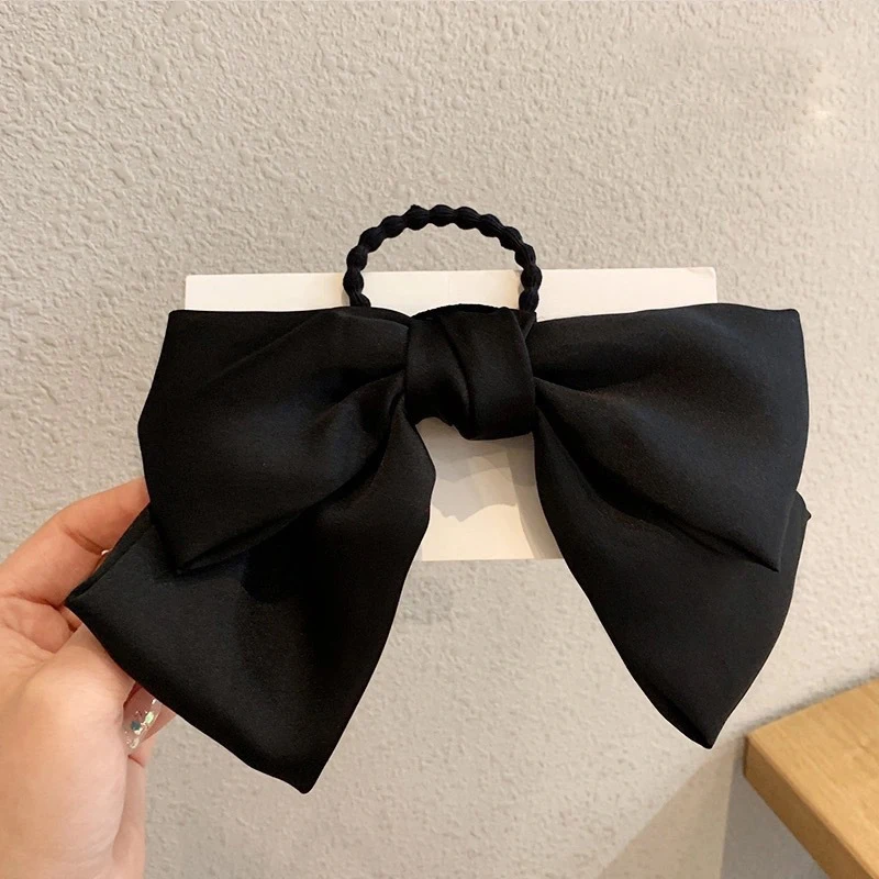

2019 Women Japanese Bow Headbands Sweet Hair Rope Charming Web Celebrity Hair Ponytail Elastic Rope