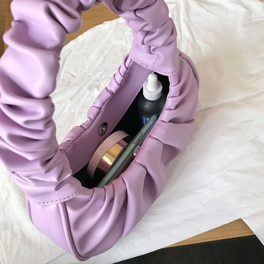 Женская сумка-тоут из мягкой искусственной кожи элегантная плиссированная