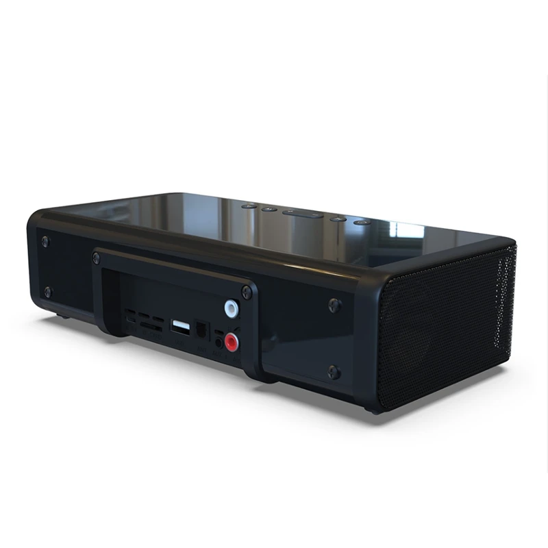 2In1 Беспроводной быстрой зарядки Bluetooth Динамик часы/FM радио светодиодный часы