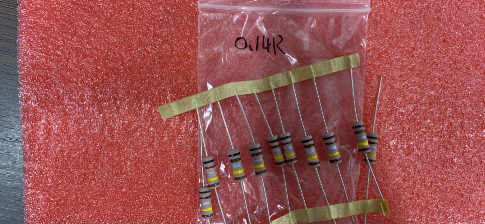

3W0.14R 3W0.14 ohm metal oxide film 1% copper foot resistance low resistance 50PCS -1lot