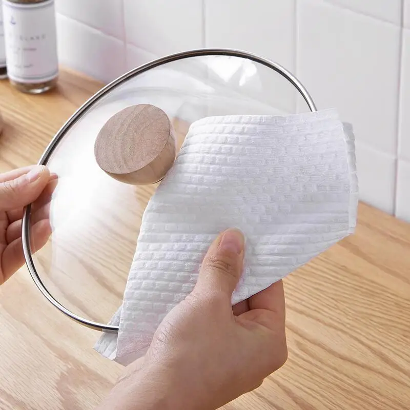 Kitchen can tear point off disposable non woven cloth roll without oil absorbent cloth. wells | Дом и сад