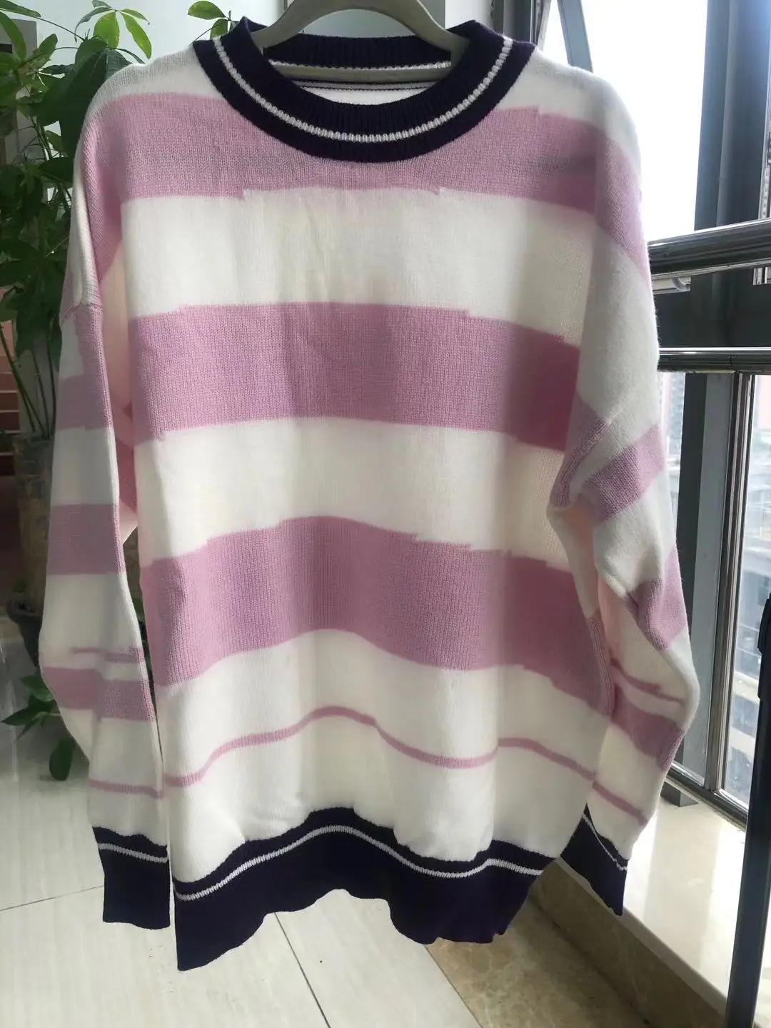 Пуловер в полоску с круглым вырезом для мужчин и женщин | Мужская одежда