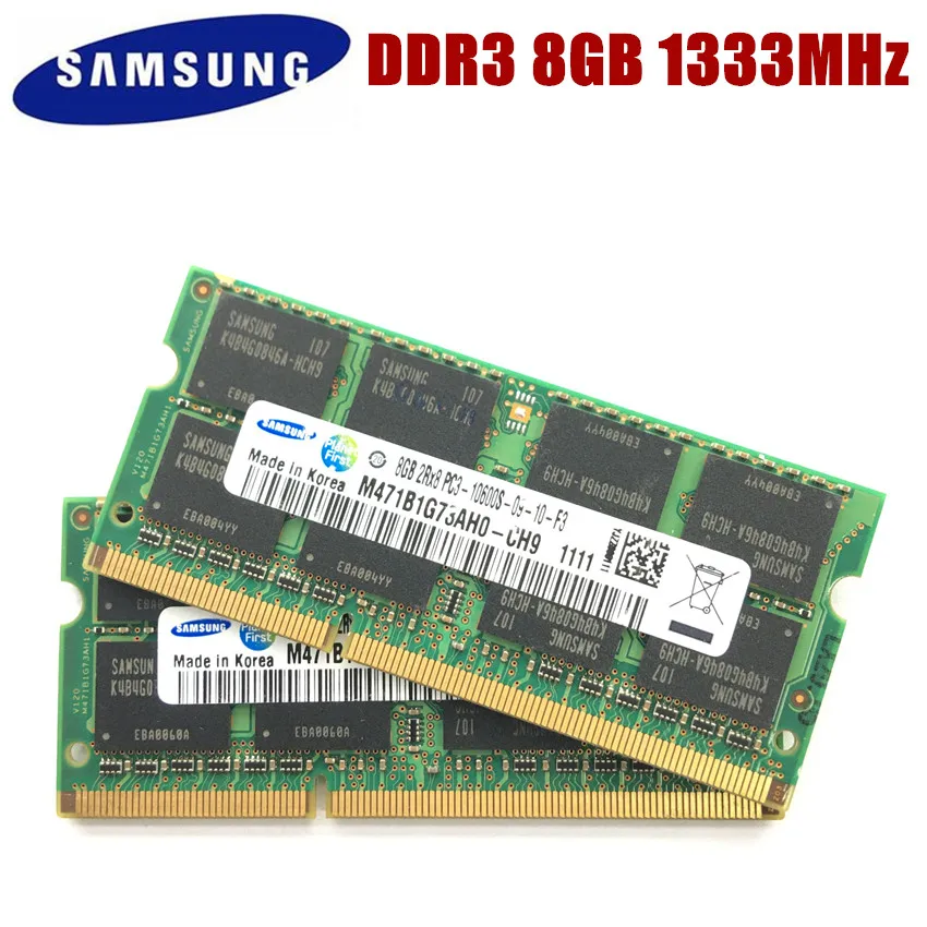 samsung 4gb pc3 10600s ddr3 1333mhz 4gb 8gb 1 5v laptop memory notebook module sodimm ram free global shipping