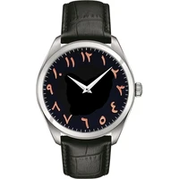 avocado watch stylish new mens watch arabic numerals quartz wrist leather strap