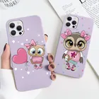 Мягкий чехол из ТПУ для Xiaomi Redmi Mi Note 8 8T 9 9S SE 9C 9A 10 10S 10T 11 7 5 Lite Pro Max Poco F3 X3 NFC, милые чехлы с сердечками в виде совы