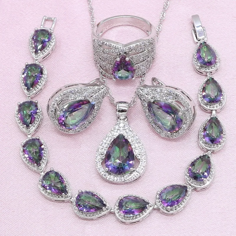 Женский ювелирный комплект из колье и серёг серебра 925 пробы|Ювелирные наборы| |