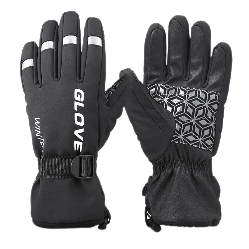 

Bike Glove Contact Sn Thickened Reflective Gloves Running Cycling Gloves Sports Winter Gloves for Men Women