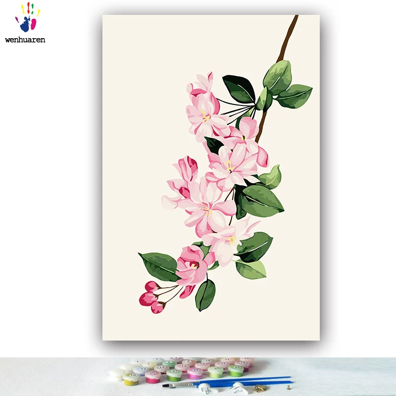 DIY картинки для раскраски по номерам с цветами белая ромашка в ретро стиле