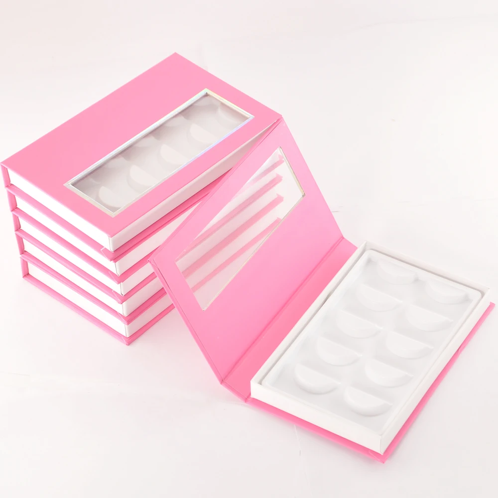 

10/Pack Wholesale 5pairs Lash Book Packaging Eyelashes Box Package Faux Cils Mink Eyelashes Strip Cases Makeup Business Vendors