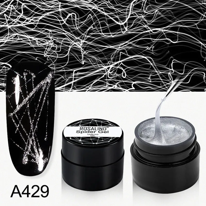 

Гель-лак ROSALIND, гель для дизайна ногтей Гель-лак для ногтей, наклейки паутина