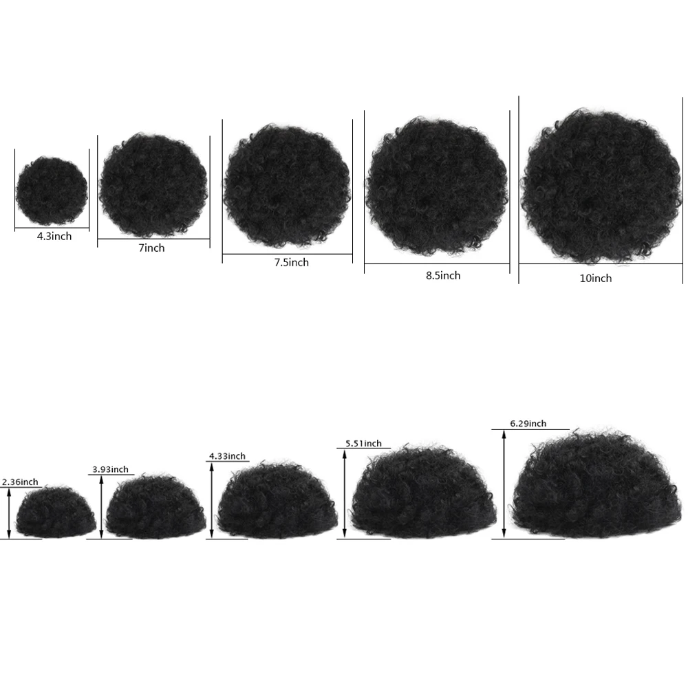 WEILAI Ponytail for Black Women African Hair Accessories Extension Fluffy Bag Rubber Band To Bind Synthetic Buns |
